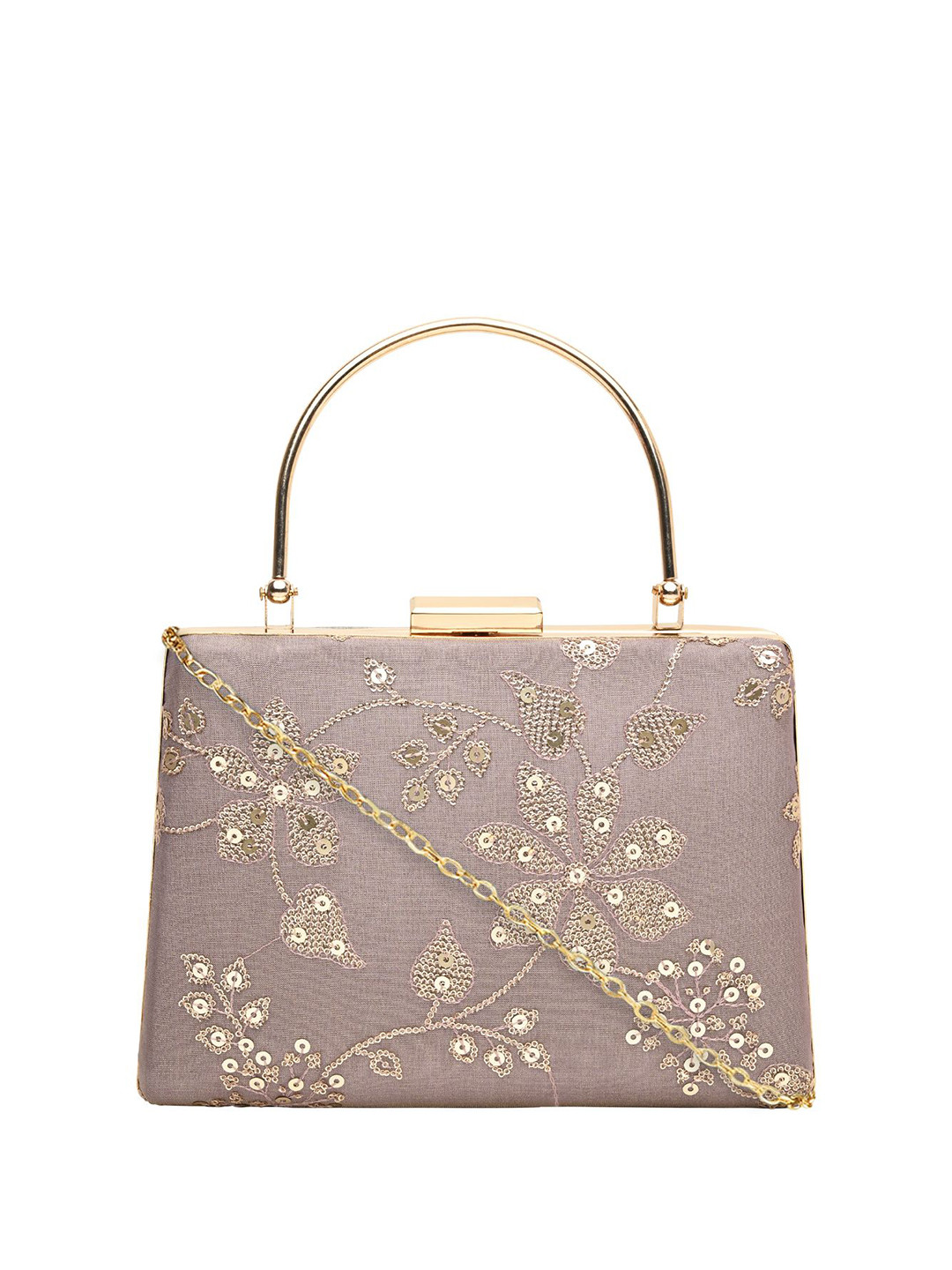 

HORRA Embellished Box Clutch, Purple