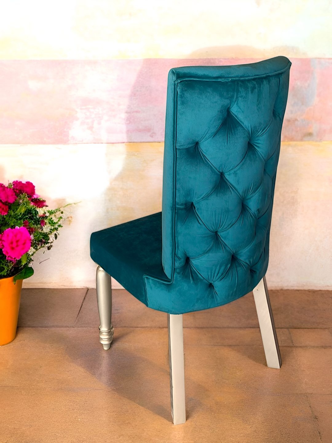 

Ikiriya Turquoise Blue Wooded Dining Chair