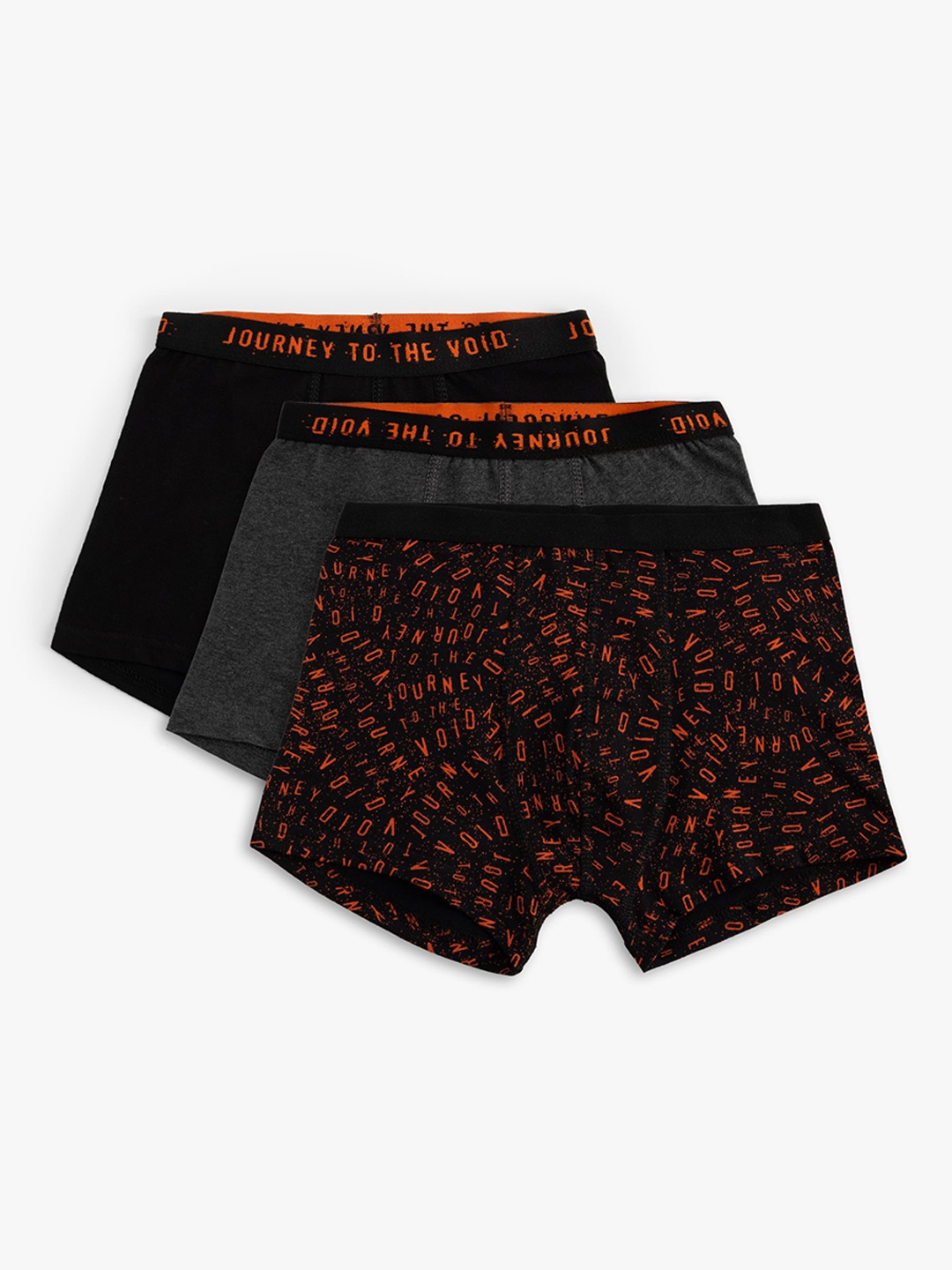 

Koton Pack Of 3 Printed Trunks 8684291414887-999, Black