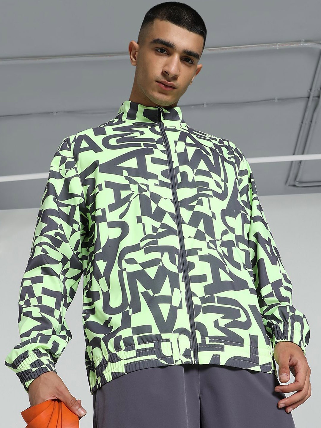 

Puma FIT All-Over Print Training Jacket, Green