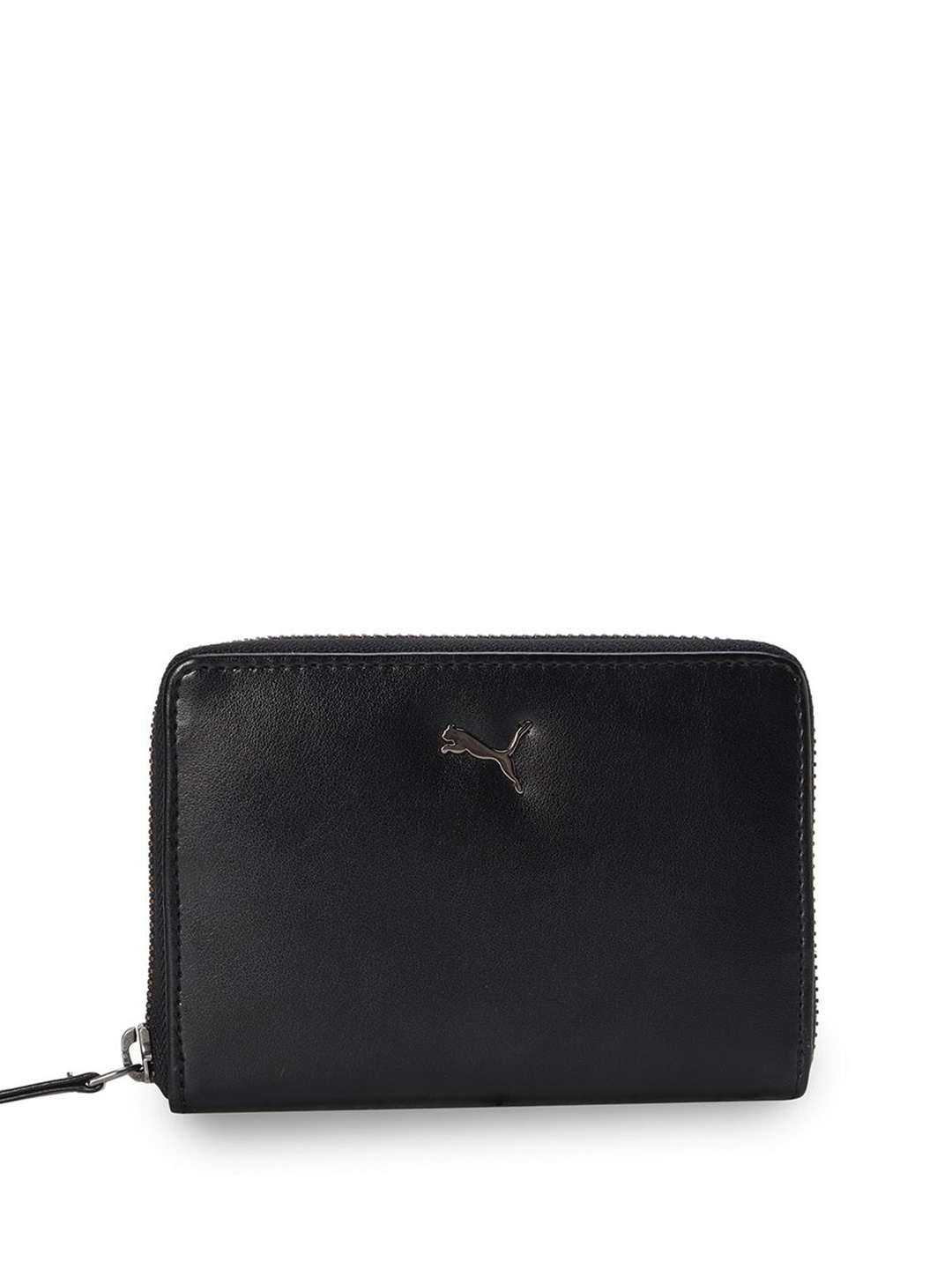 

Puma PREMIUM Unisex Brand Logo Printed Zip Around Wallet, Black