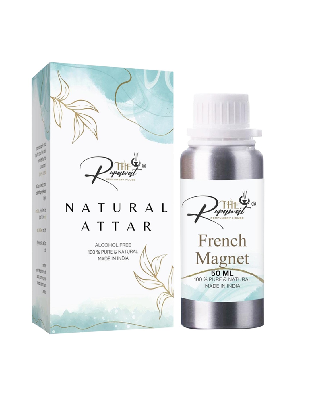 

THE RUPAWAT Perfumery House French Magnet 100% Natural & Pure Alcohol Free Attar - 50 ml, Transparent