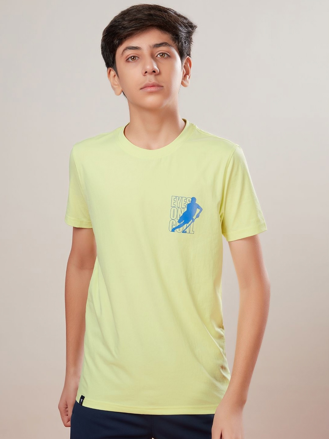 

Technosport Boys Printed UPF50 Slim Fit T-shirt, Yellow