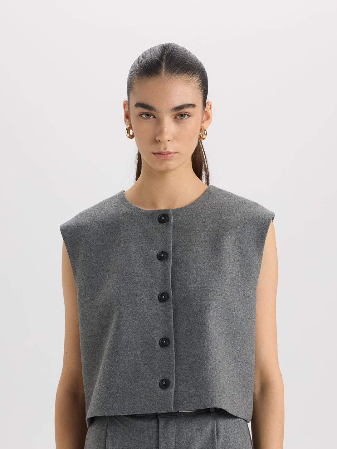 

DeFacto Shirt Style Top, Grey