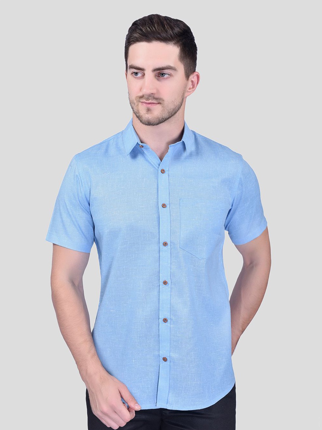 

PRINTINDIA Men Classic Opaque Casual Shirt, Blue