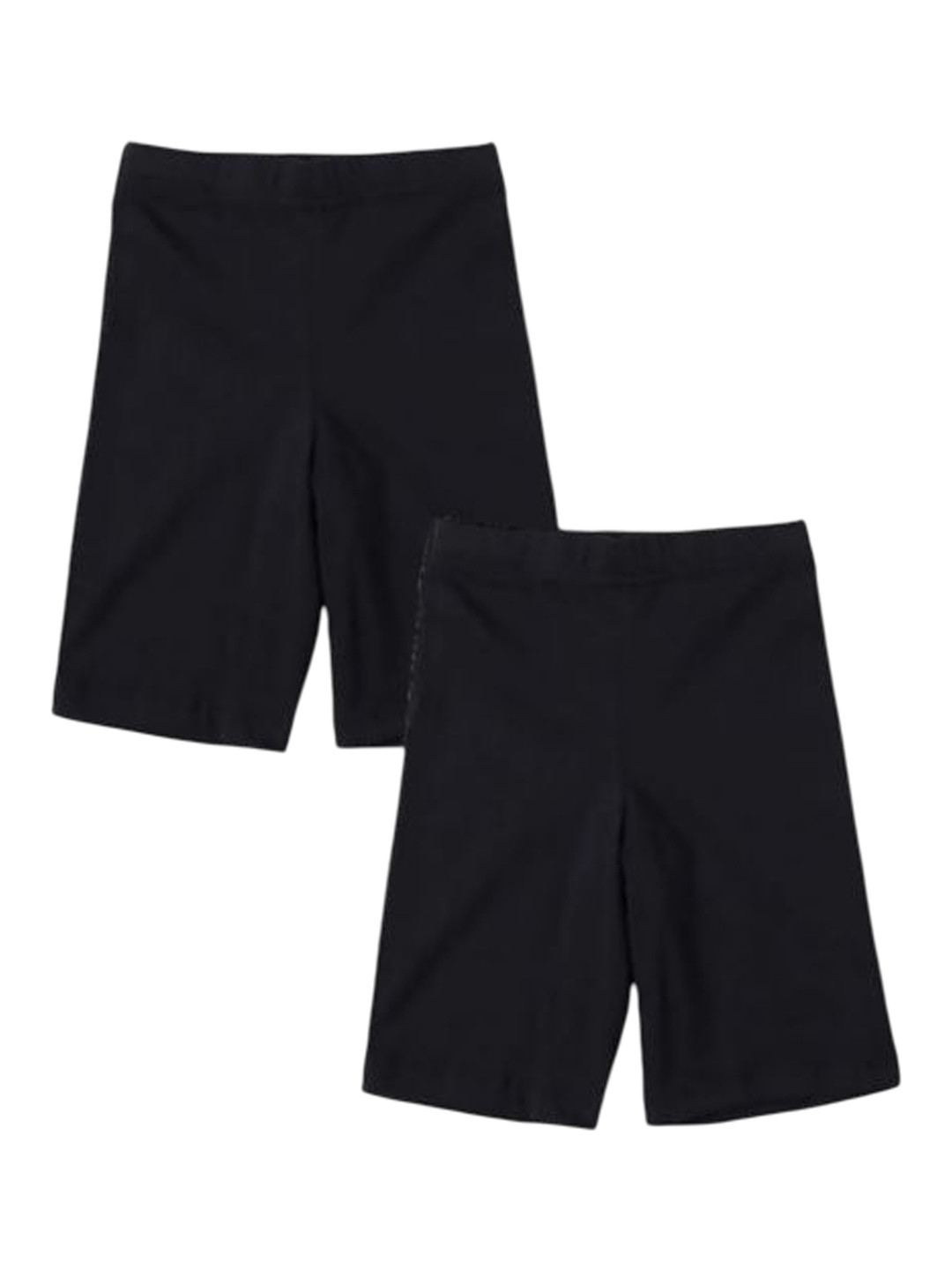 

Baba & Baby Girls Pack Of 2 Cotton Skinny Fit Cycling Sports Shorts, Black