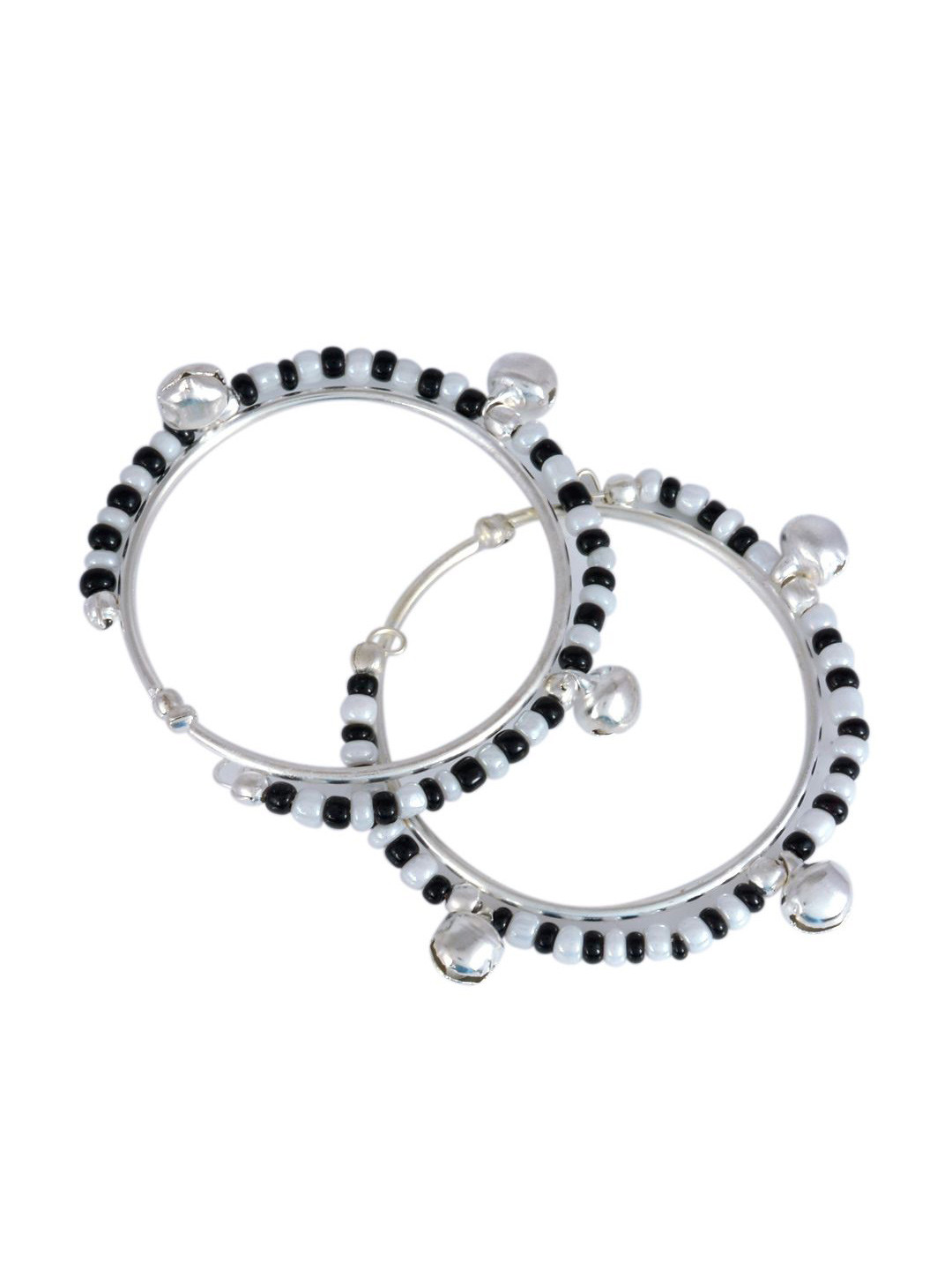 

MEMOIR Unisex Kids 2 Brass Antique Silver-Plated Kada Bracelet