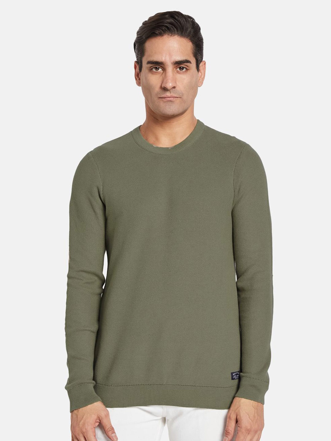 

METTLE Men Pullover, Olive