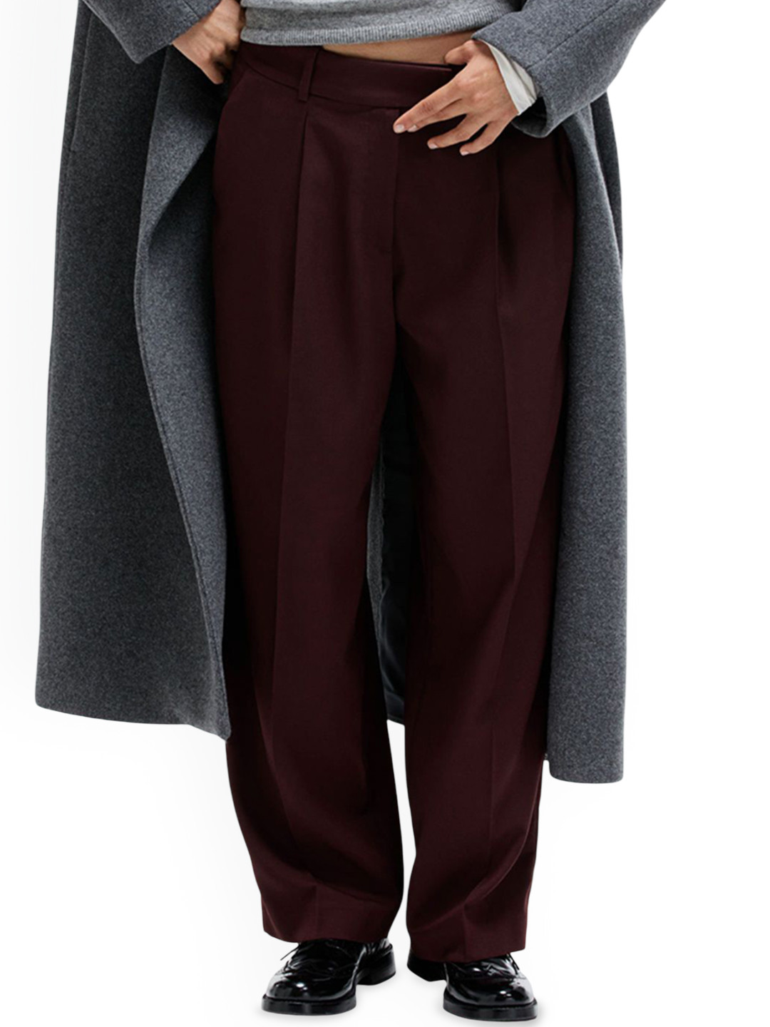 

H&M Women Straight Trousers, Red