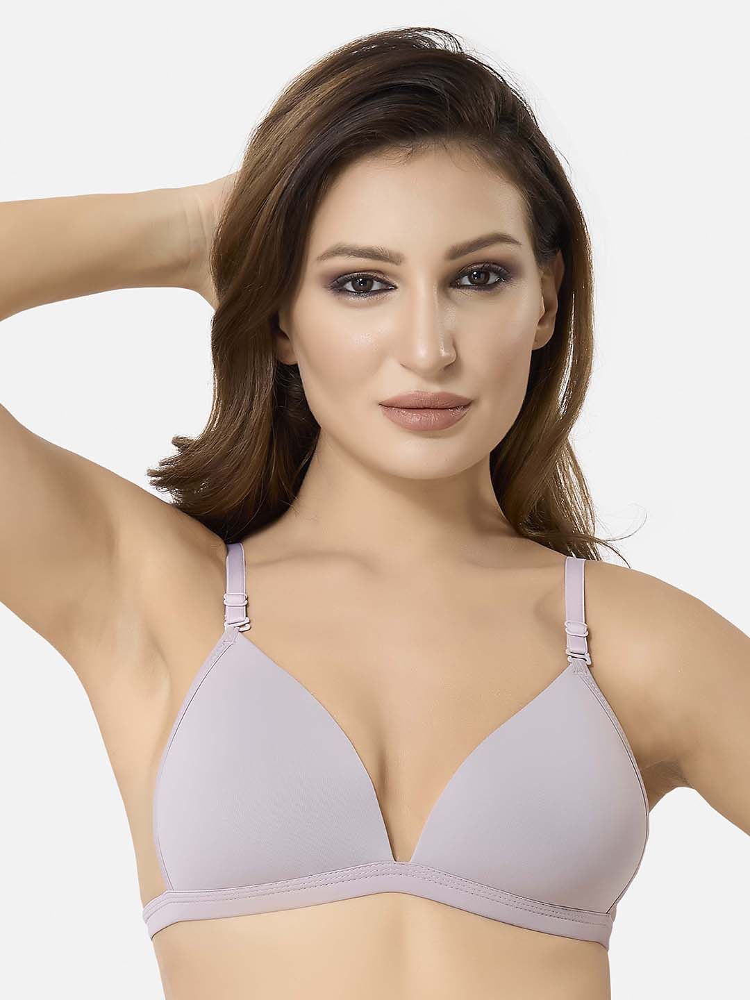 

Lenissa Women T-shirt Half Coverage Lightly Padded Bra, Grey