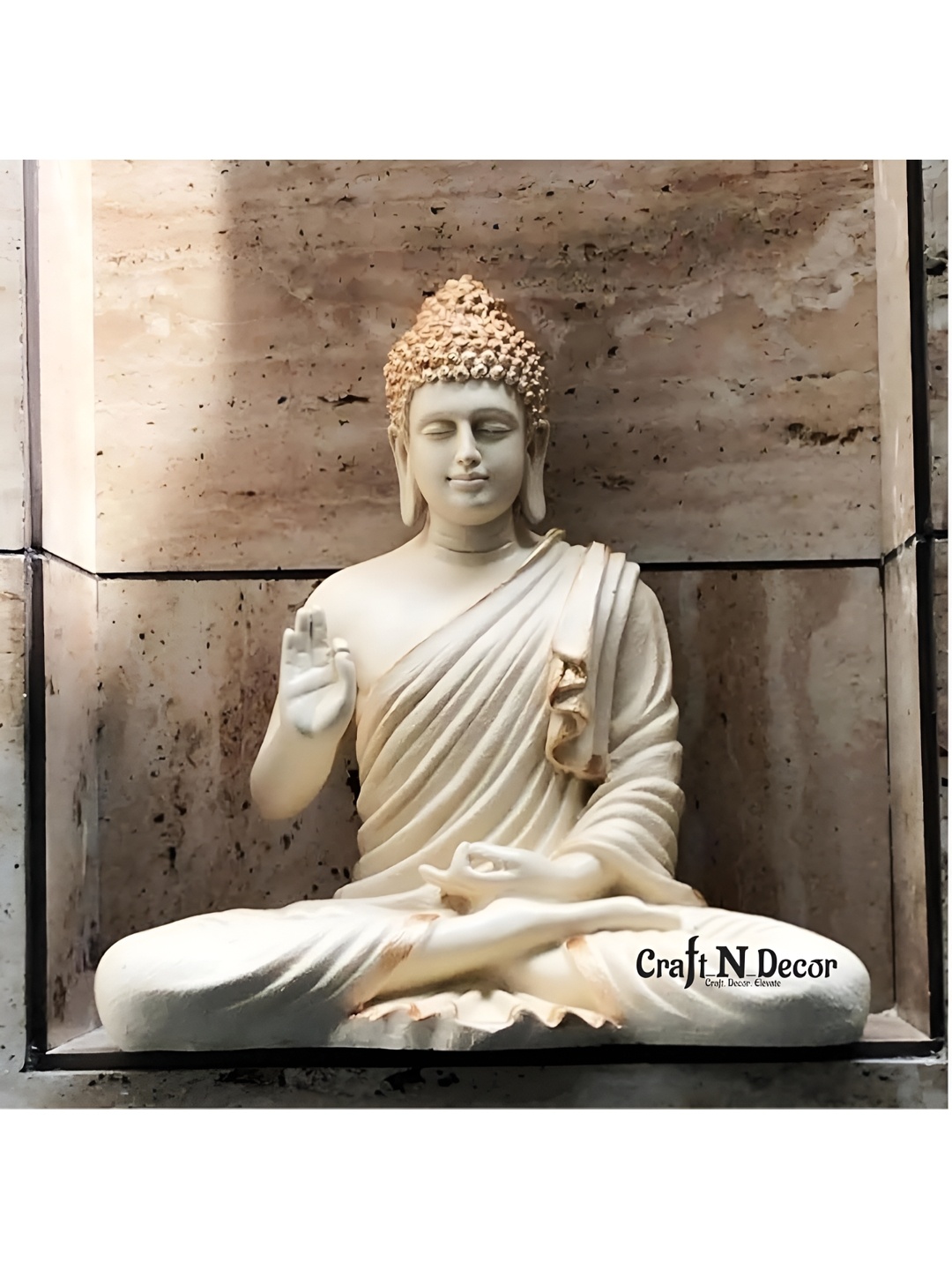 

Craft N Decor Beige Religious Idol Showpiece
