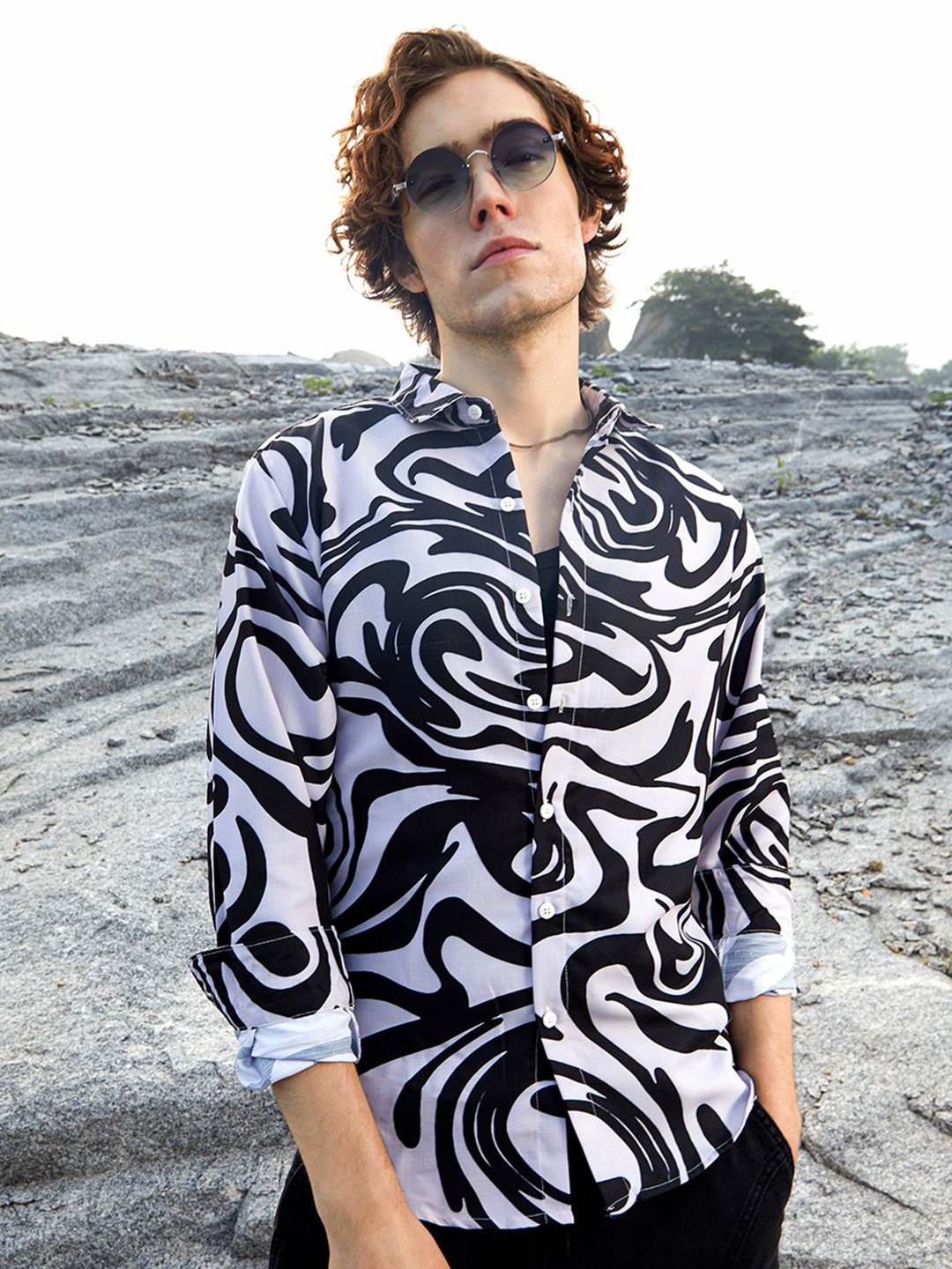 

Campus Sutra Men Comfort Opaque Printed Casual Shirt, Multi