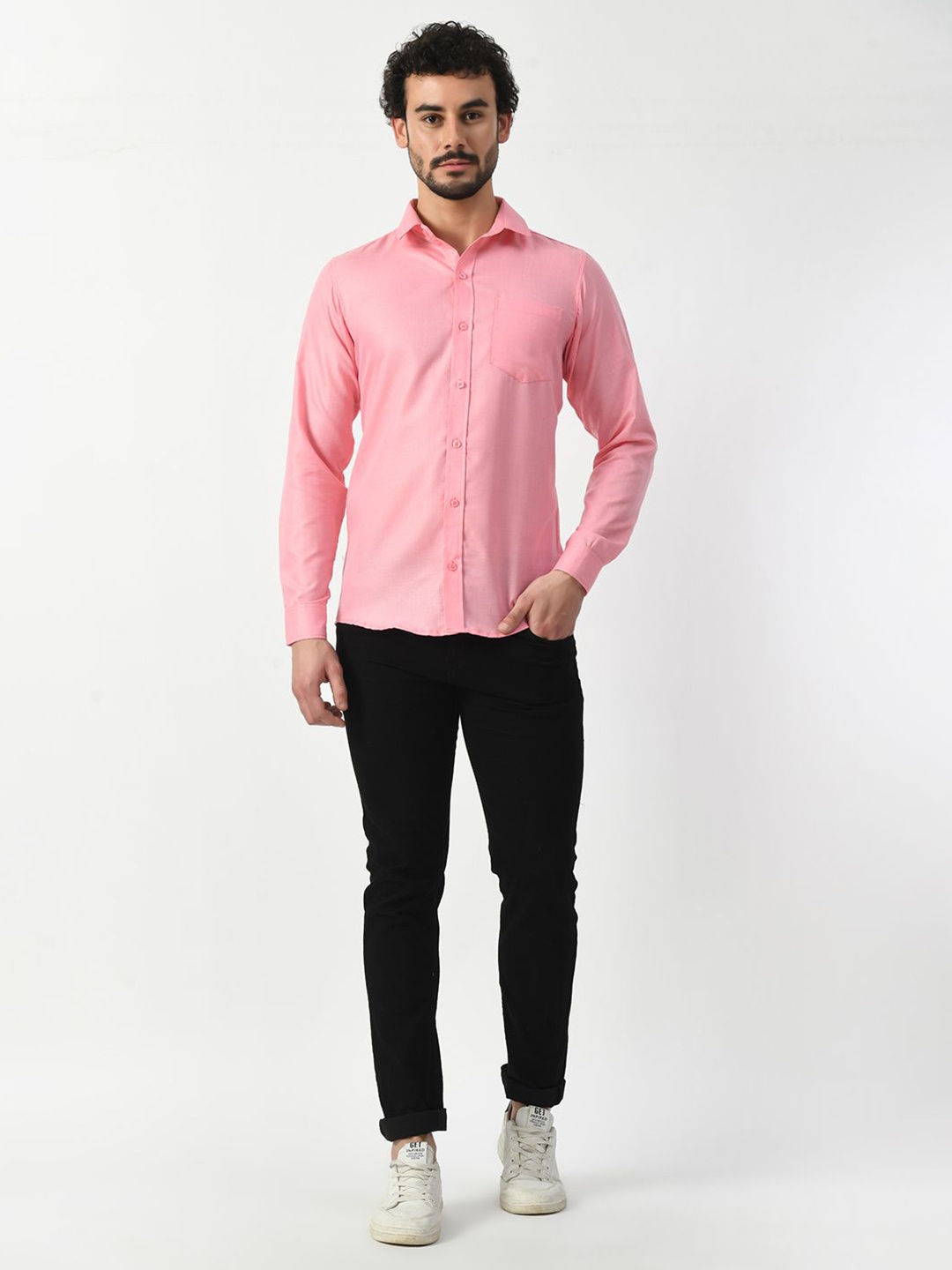 

PRINTINDIA Men Classic Opaque Casual Shirt, Pink