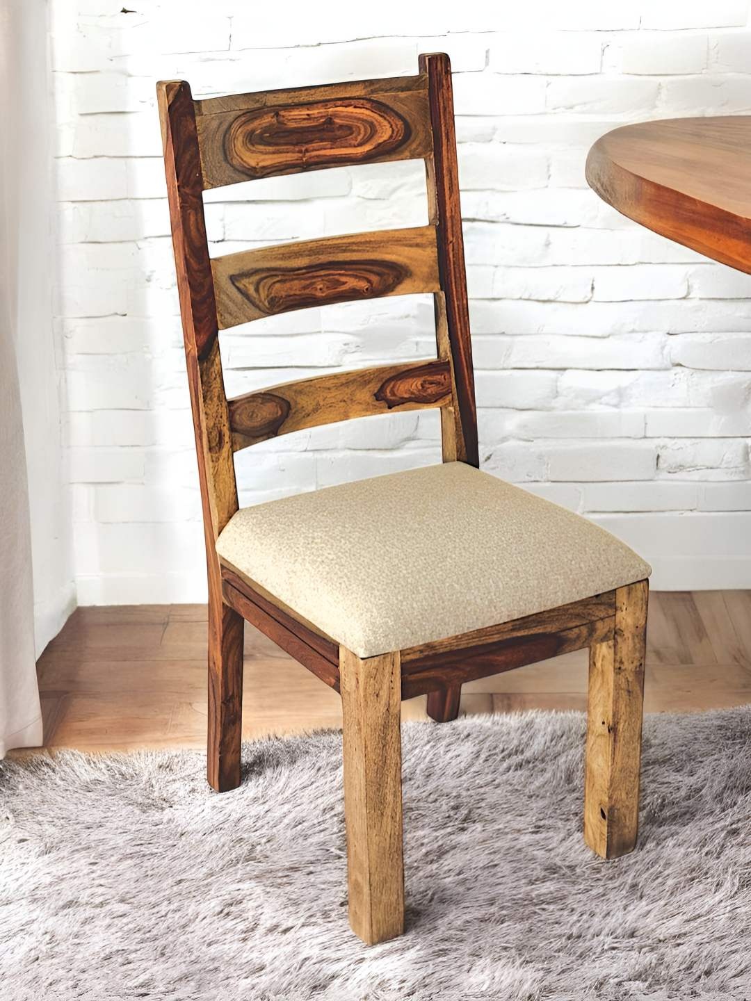 

Ikiriya Beige Wooded Dining Chair