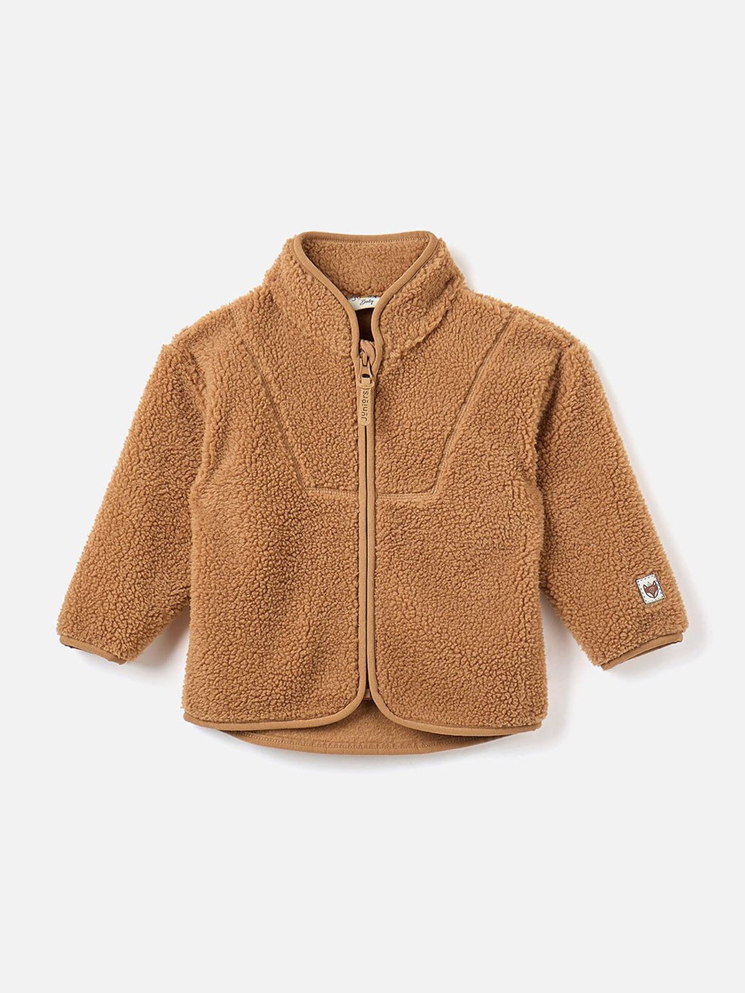 

Juniors by Babyshop Kids Self Design Front-Open Sweater, Brown