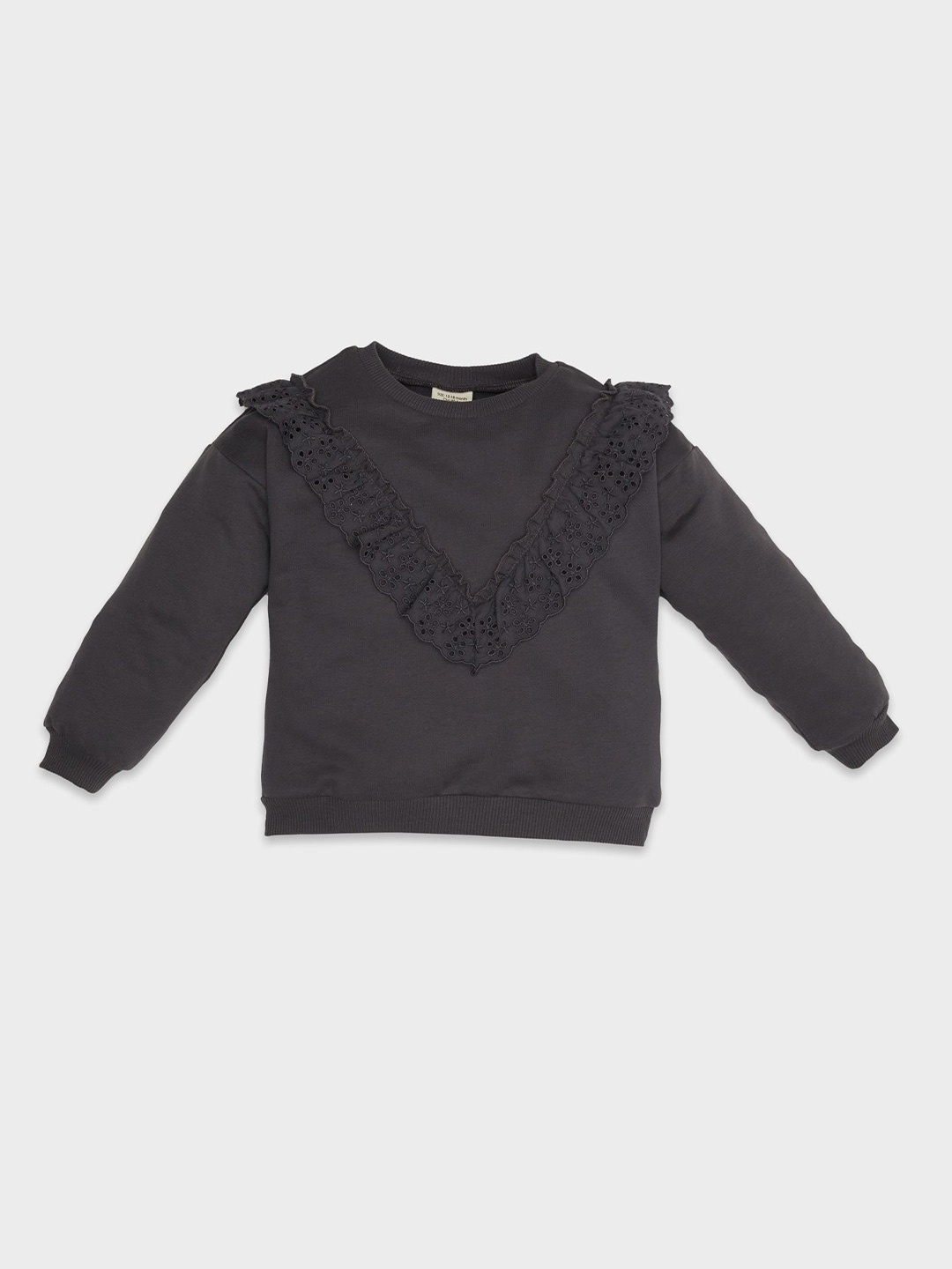 

DeFacto Girls Pullover with Applique Detail, Black