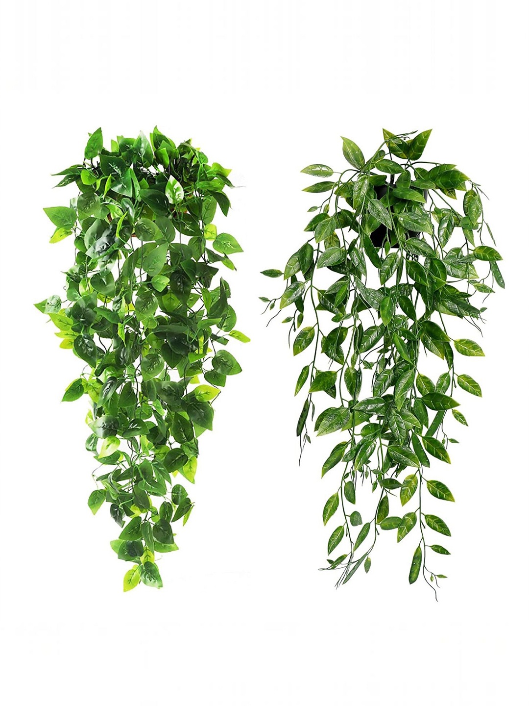 

Ekhasa Green 2 Pieces Hanging Palm Artificial Plant With Pot