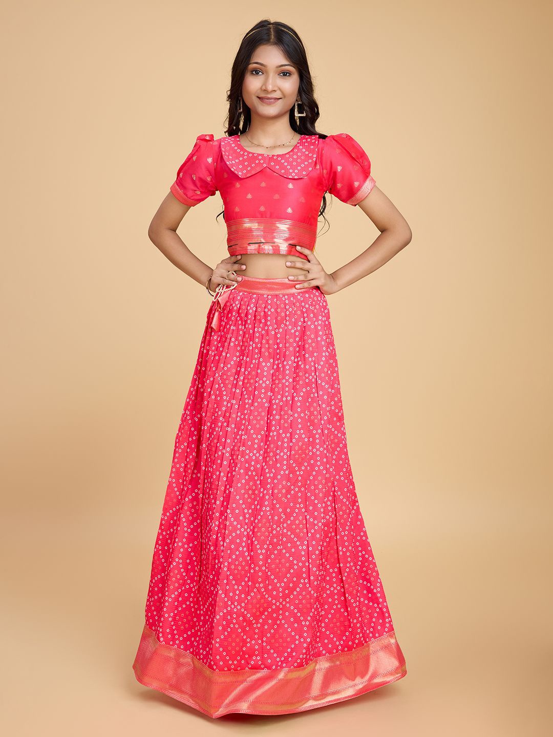 

Tasarika Girls Ready to Wear Lehenga &, Pink