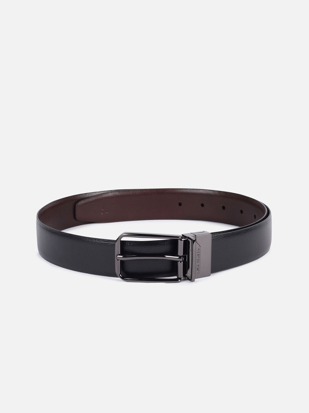 

Van Heusen Men Textured Leather Reversible Formal Belt, Black