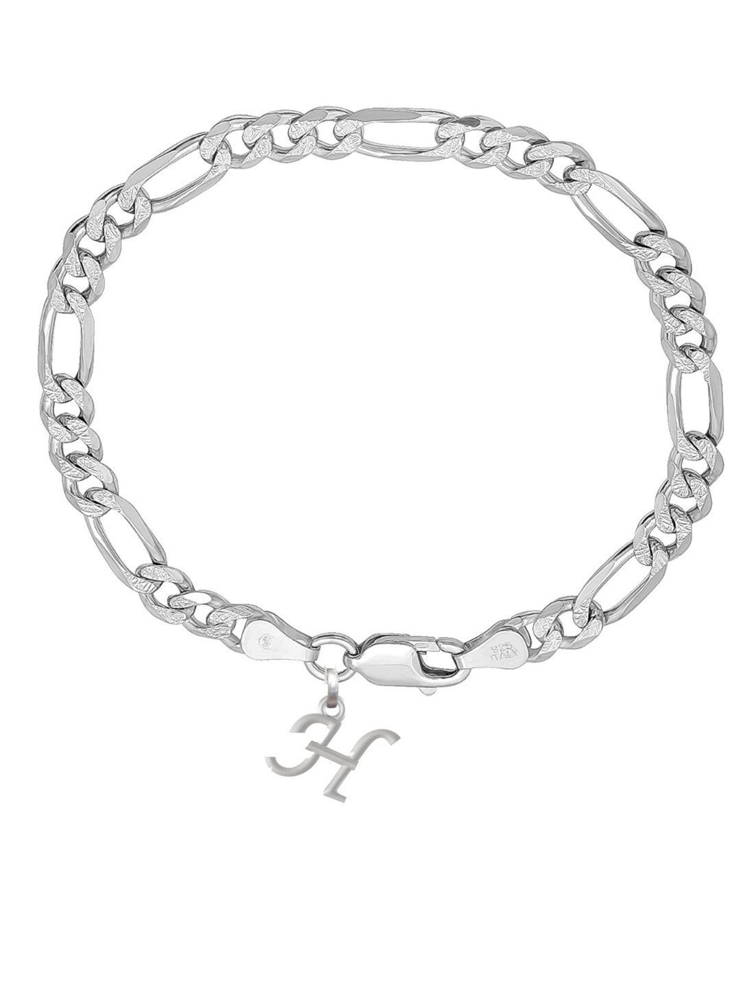 

AKSHAT SAPPHIRE Men Sterling Silver Link Bracelet