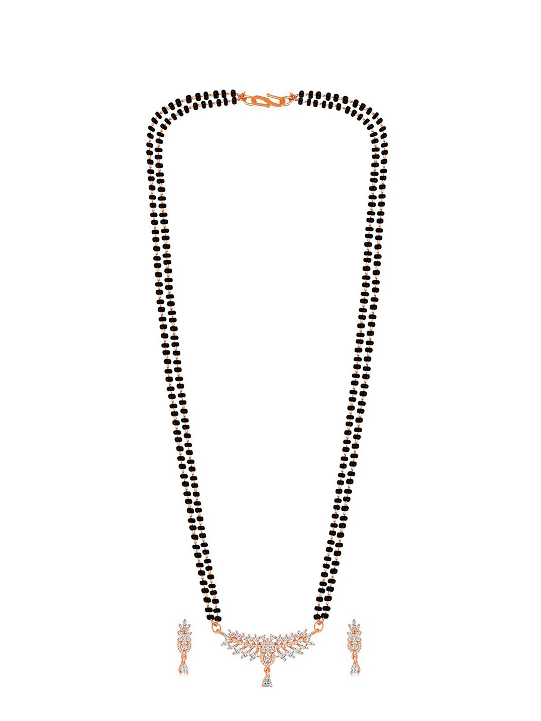 

Peora Rose Gold-Plated Artificial Stones Mangalsutra