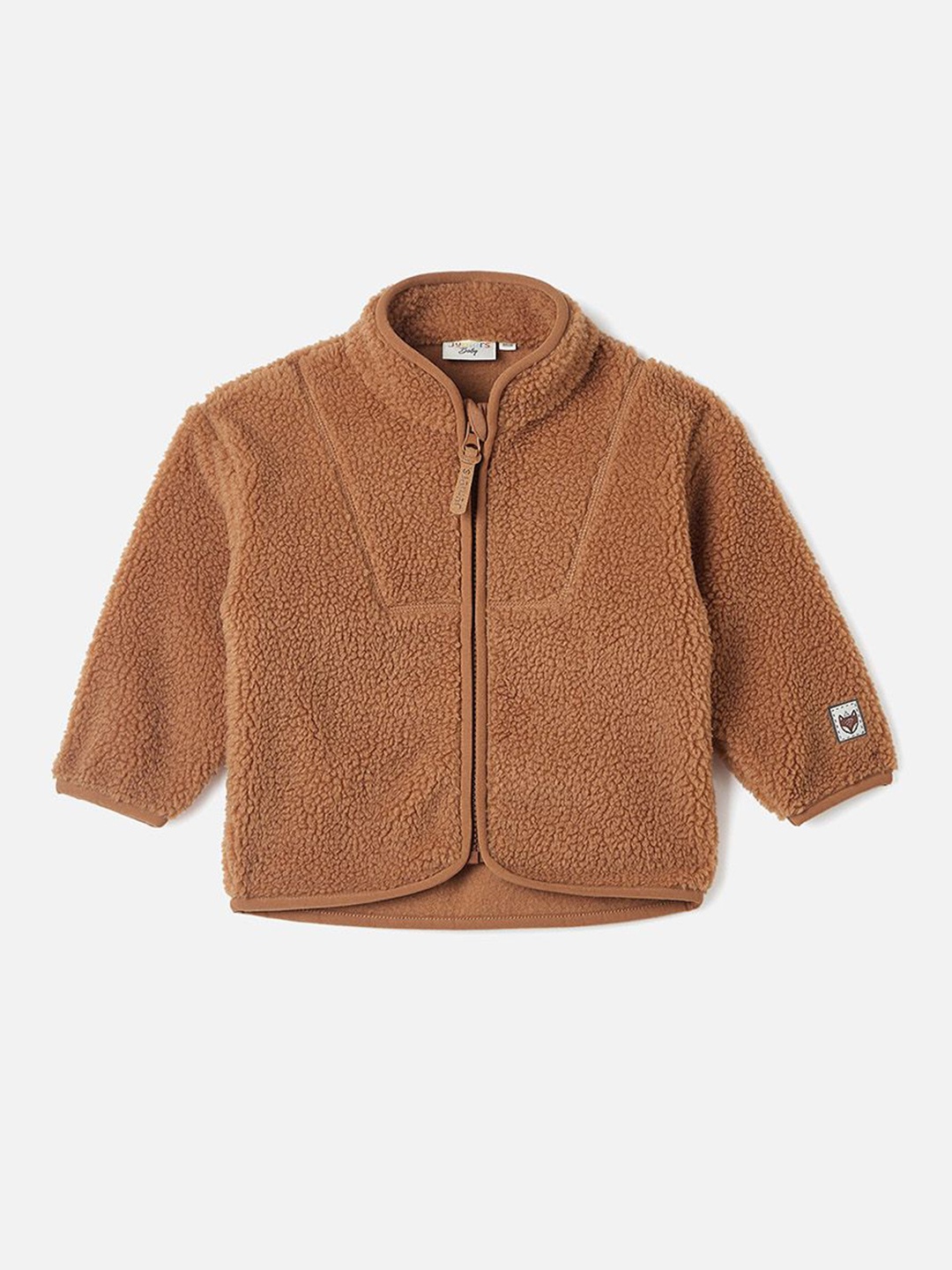 

Juniors by Babyshop Kids Self Design Front-Open Sweater, Brown