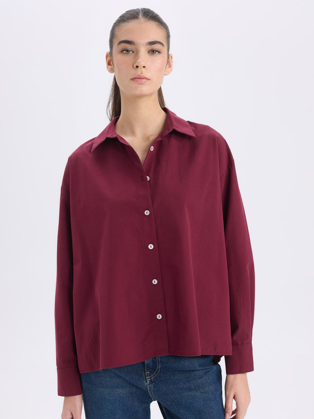 

DeFacto Women Opaque Casual Shirt, Na