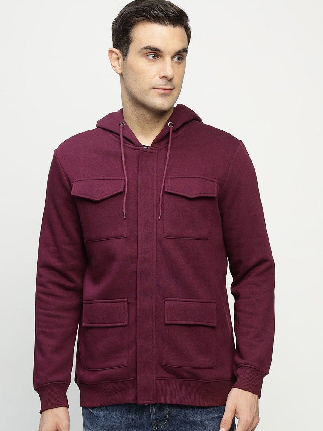

Hancock Men Anti Odour Hooded Sweatshirt, Burgundy