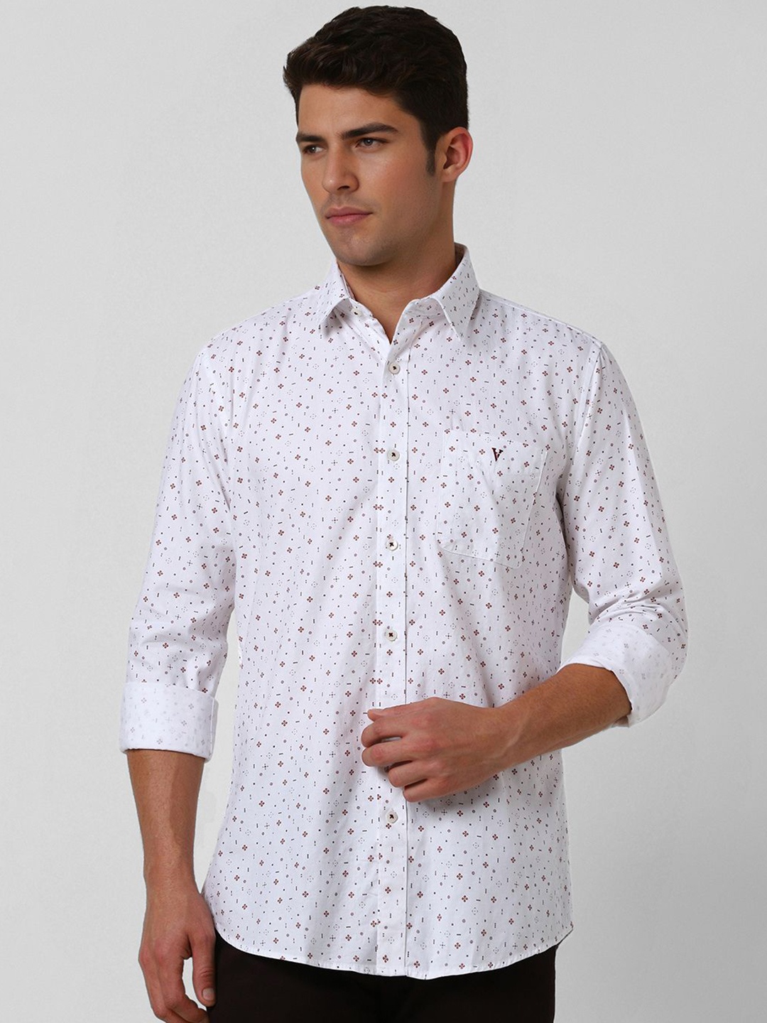 

Van Heusen Sport Men Slim Fit Opaque Printed Casual Shirt, White