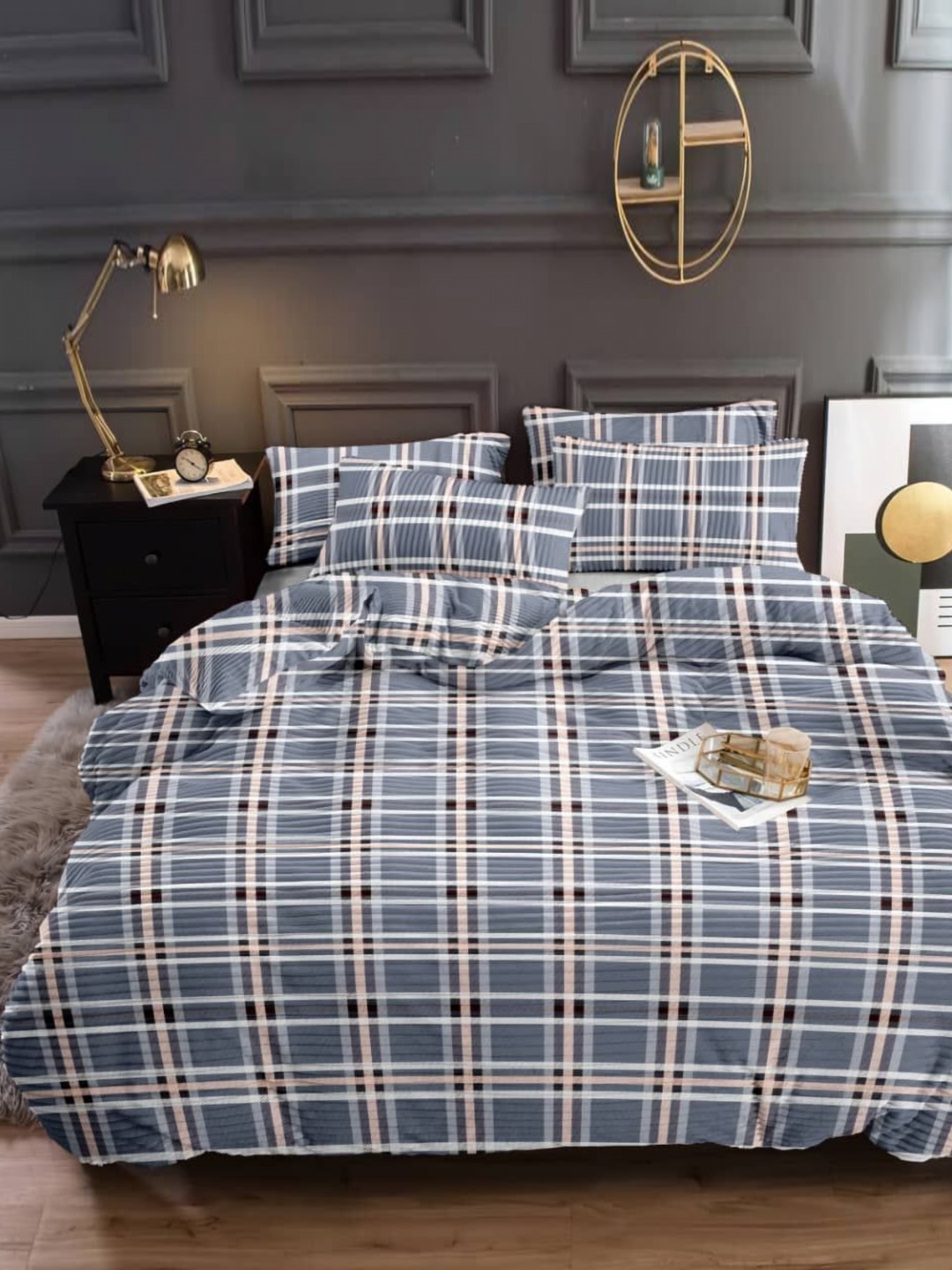 

BREVARD Multicoloured 260 TC Queen Bedsheet with 2 Pillow Covers, Multi