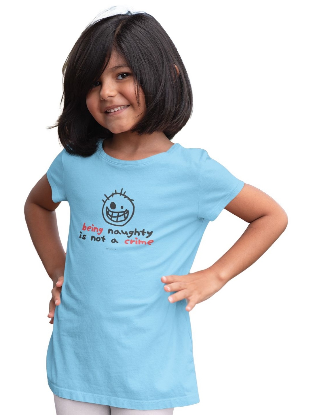 

Tantra Kids Typography Printed T-shirt, Turquoise blue
