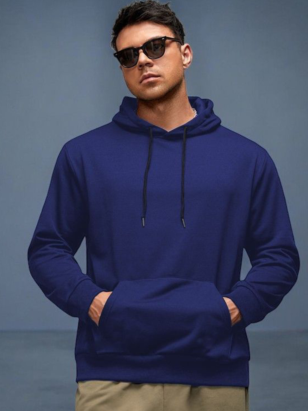 

TABADTOD Men Long Sleeves Hooded Sweatshirt, Blue