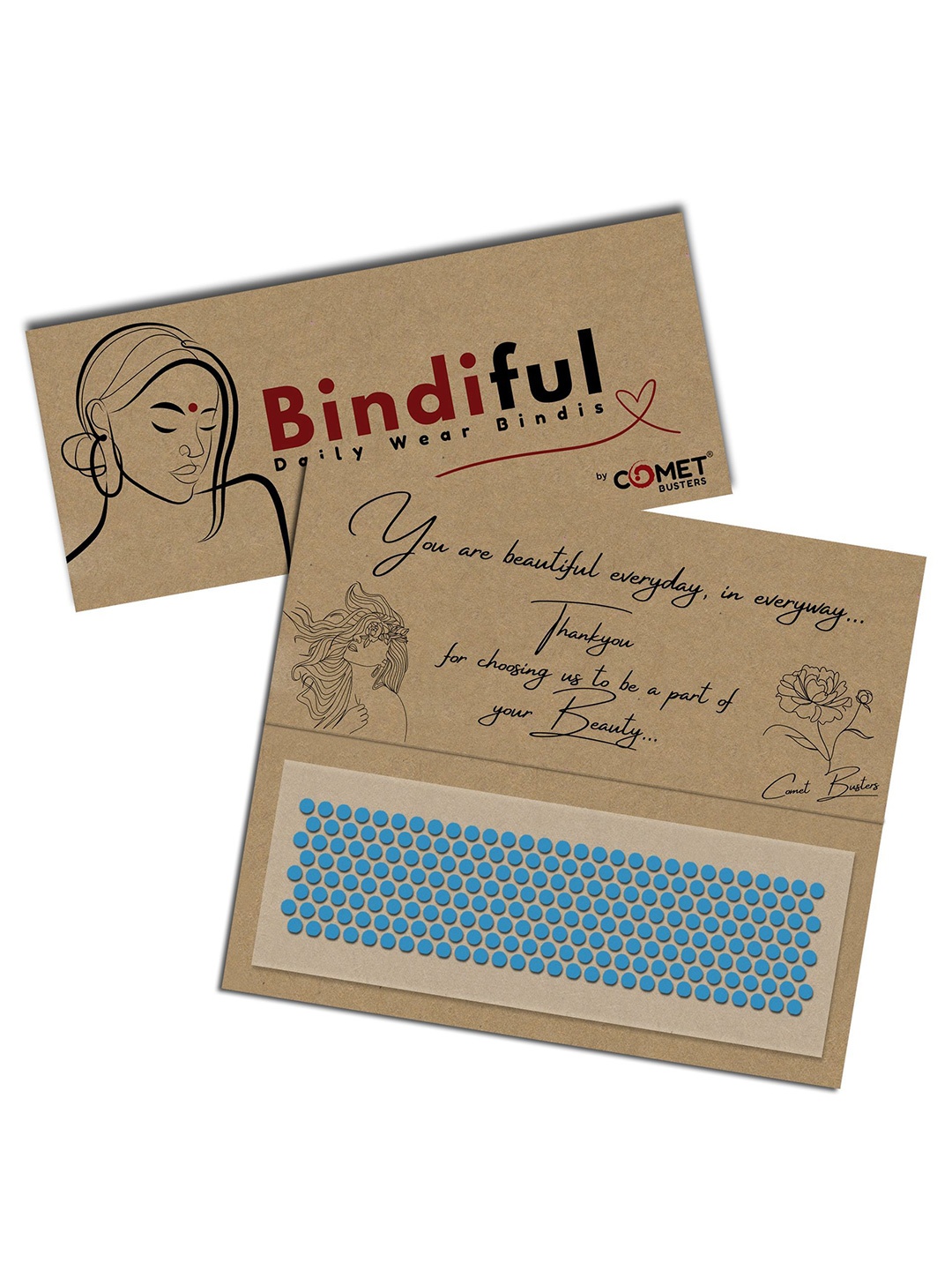 

Comet Busters Traditional Designer Bindi - Turquoise Blue