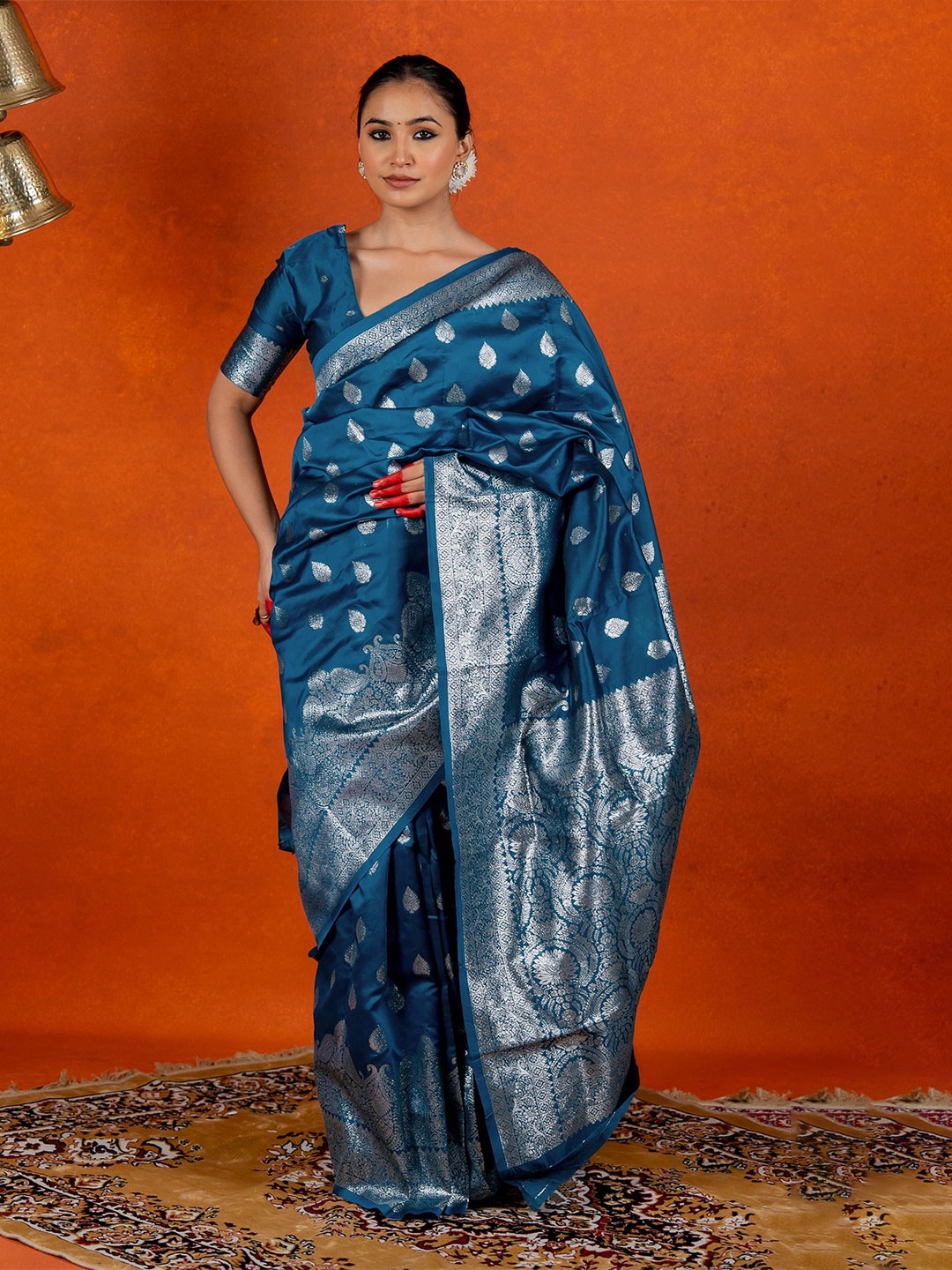 

Subham Woven Design Zari Banarasi Saree, Blue