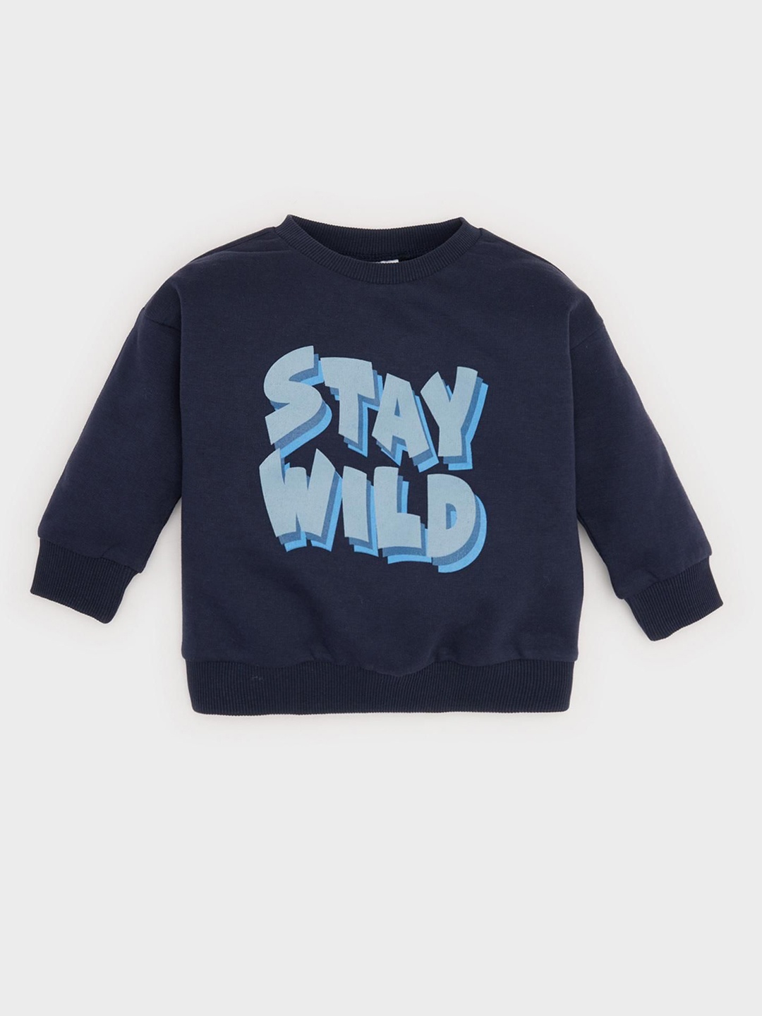 

DeFacto Boys Typography Printed Pullover, Navy blue