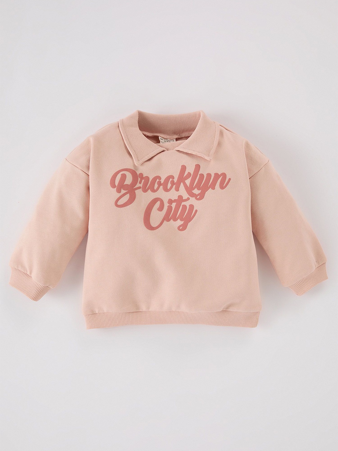 

DeFacto Girls Typography Printed Pullover, Pink