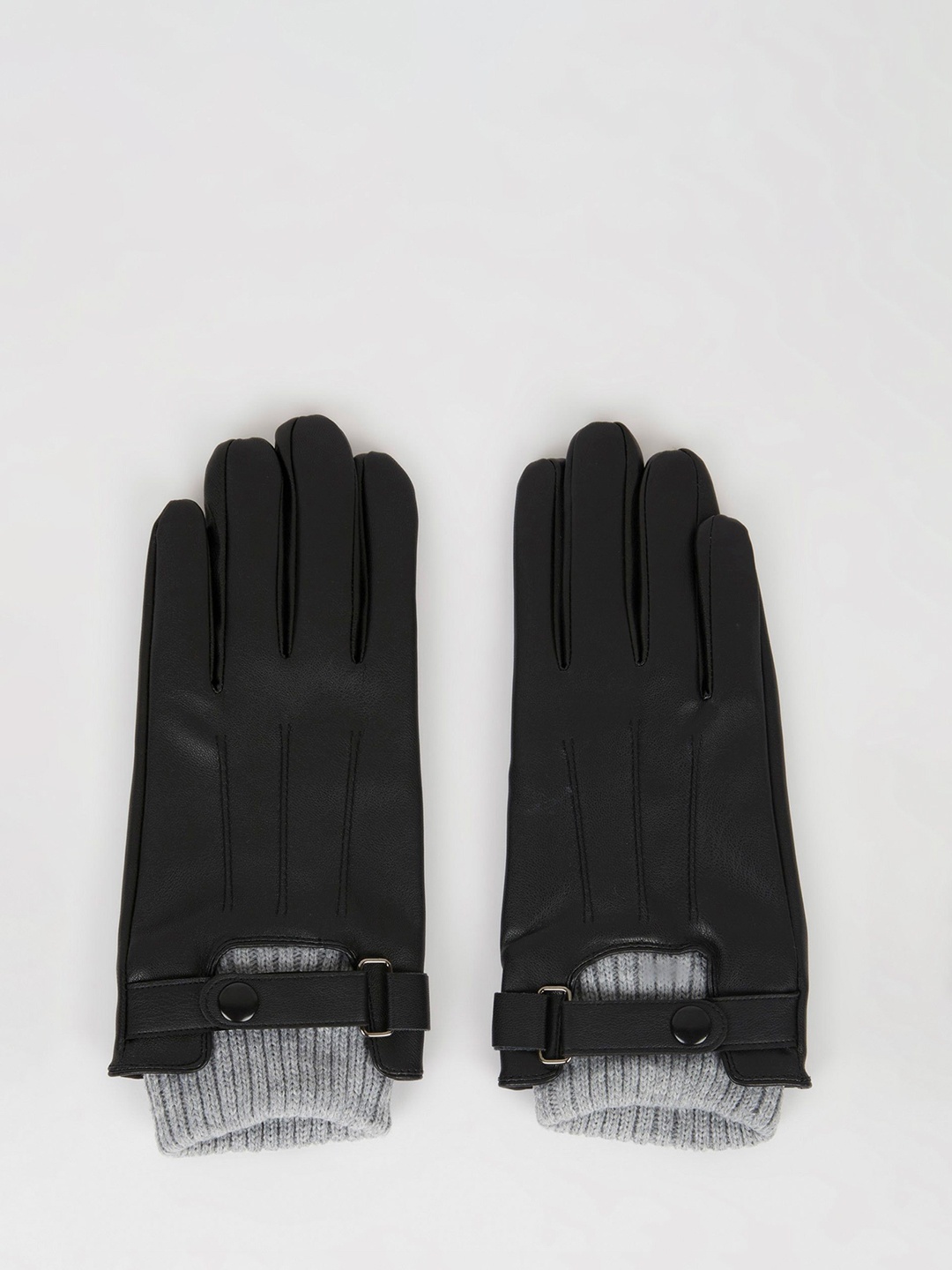 

DeFacto Women Patterned Acrylic Riding Gloves, Black