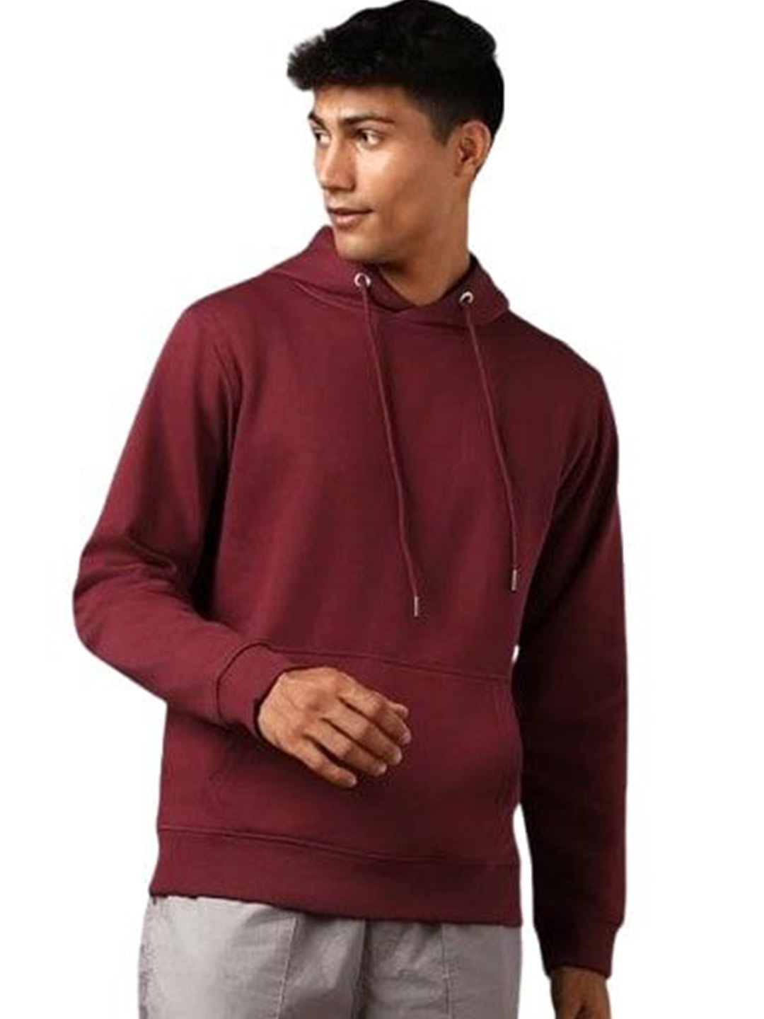 

GAINELL Men Hooded Sweatshirt, Maroon