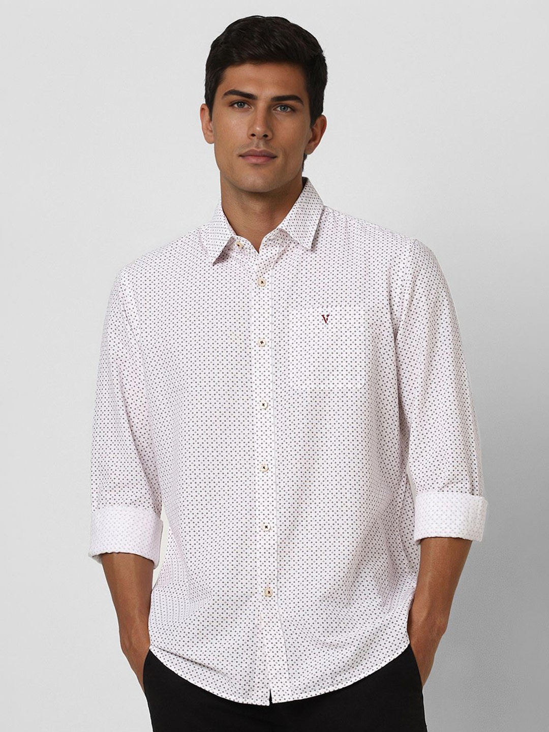 

Van Heusen Sport Men Slim Fit Opaque Printed Casual Shirt, White