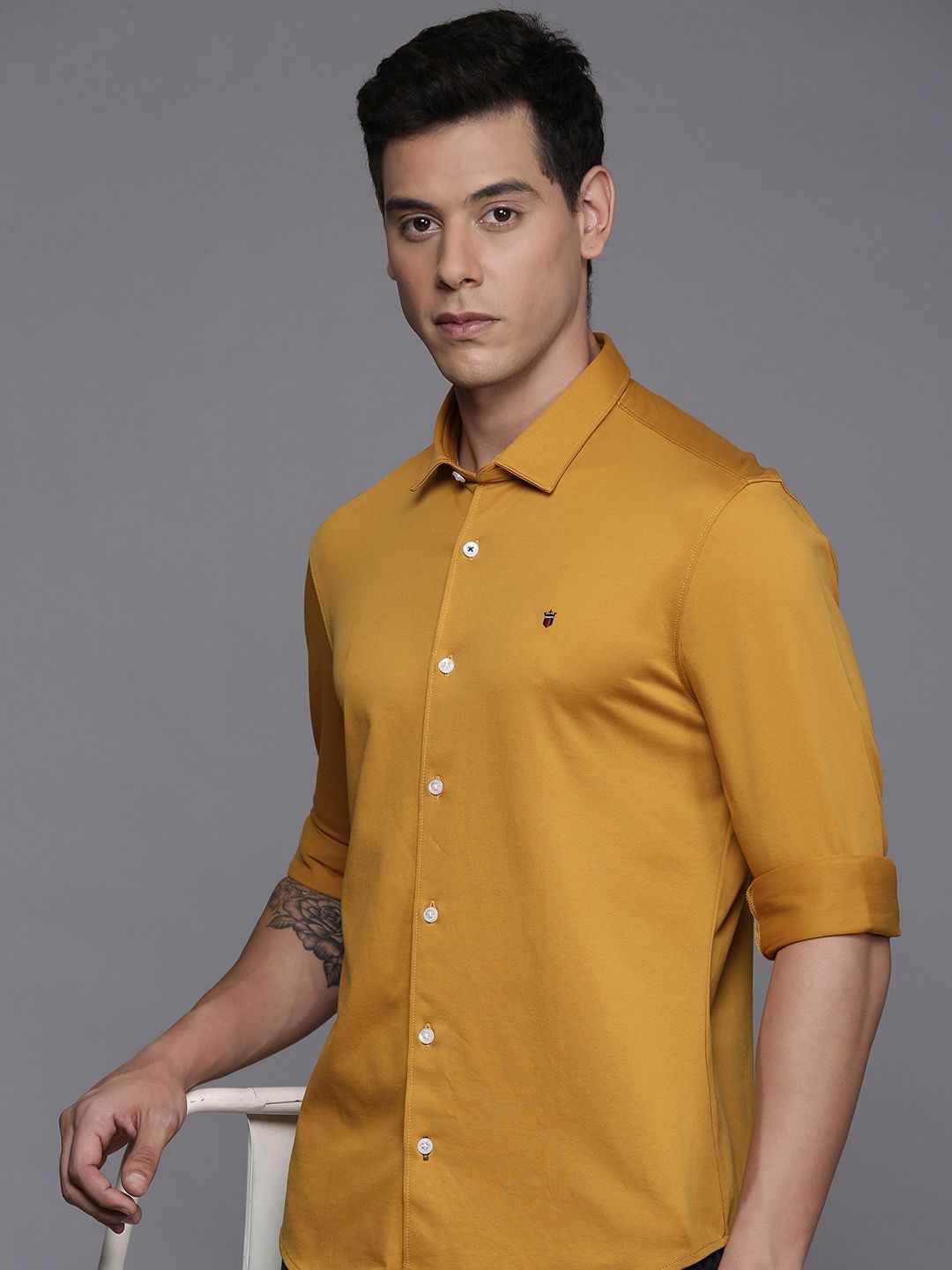 

Louis Philippe Sport Slim Fit Pure Cotton Casual Shirt, Mustard