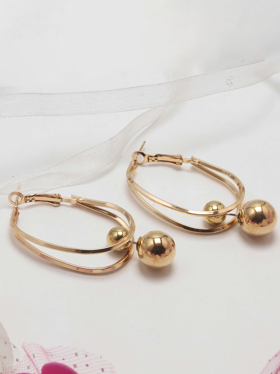 

Maansh Contemporary Hoop Earrings, Gold