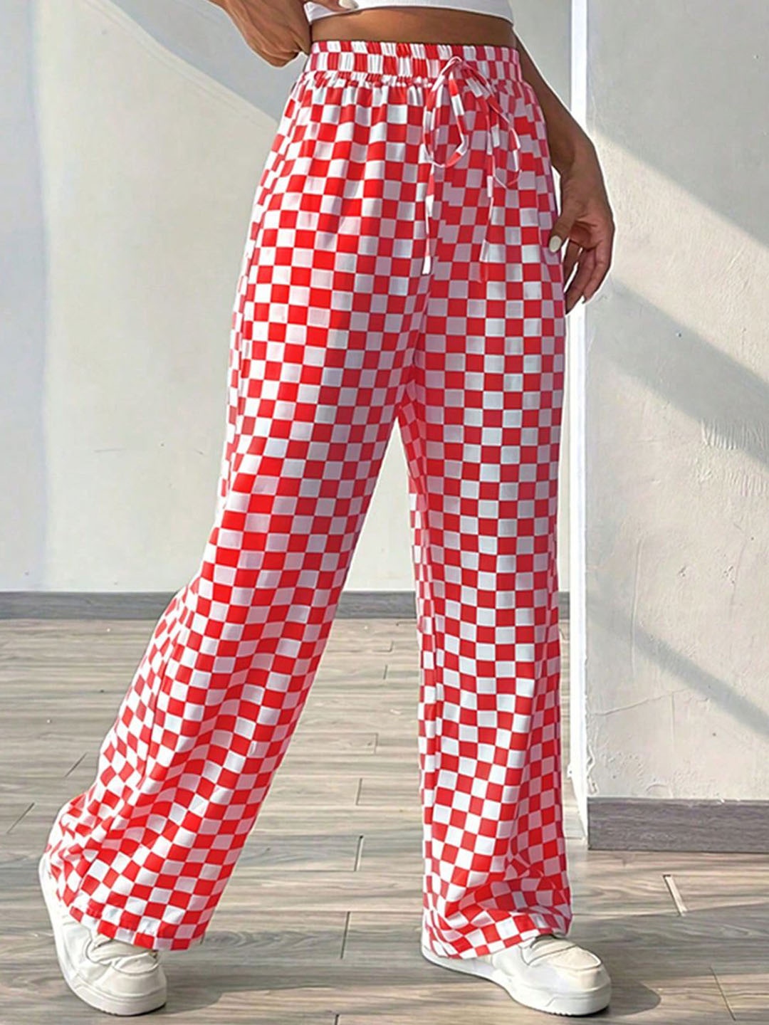 

StyleCast Women Straight Fit Trousers, Red