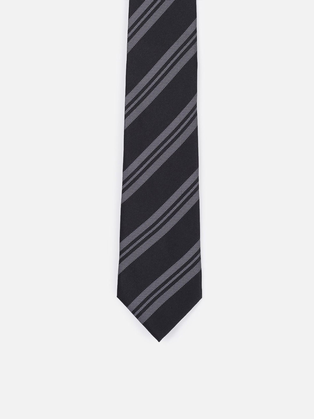 

Van Heusen Men Striped Ascot Tie, Black