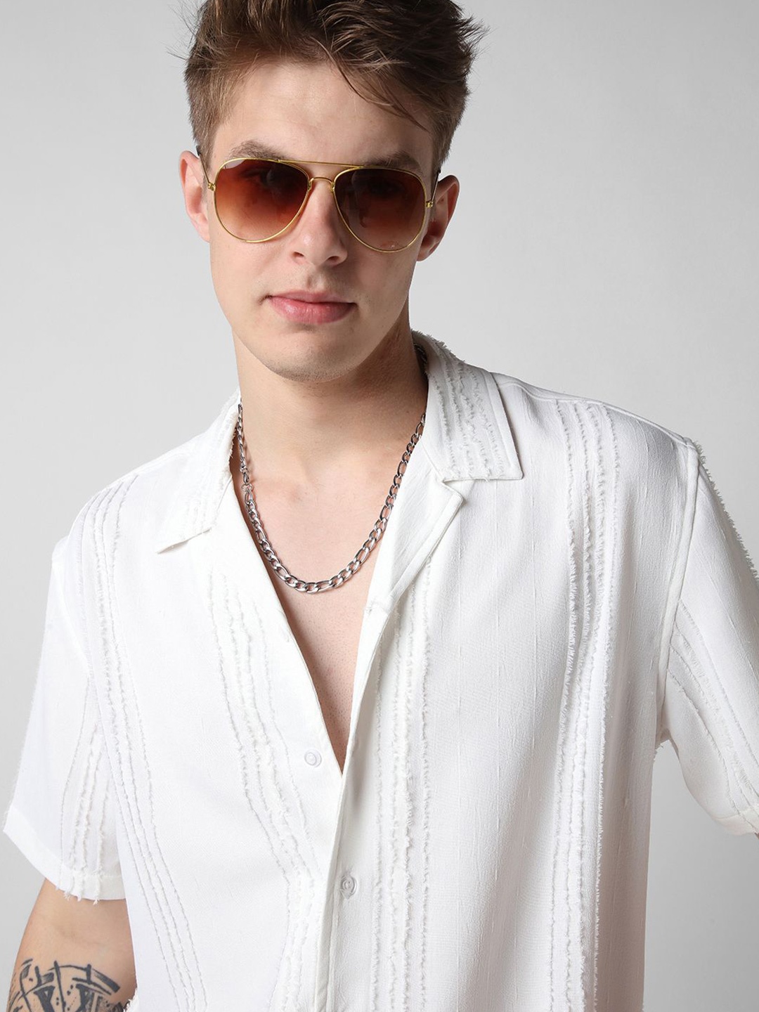 

VASTRADO Men Classic Opaque Casual Shirt, White