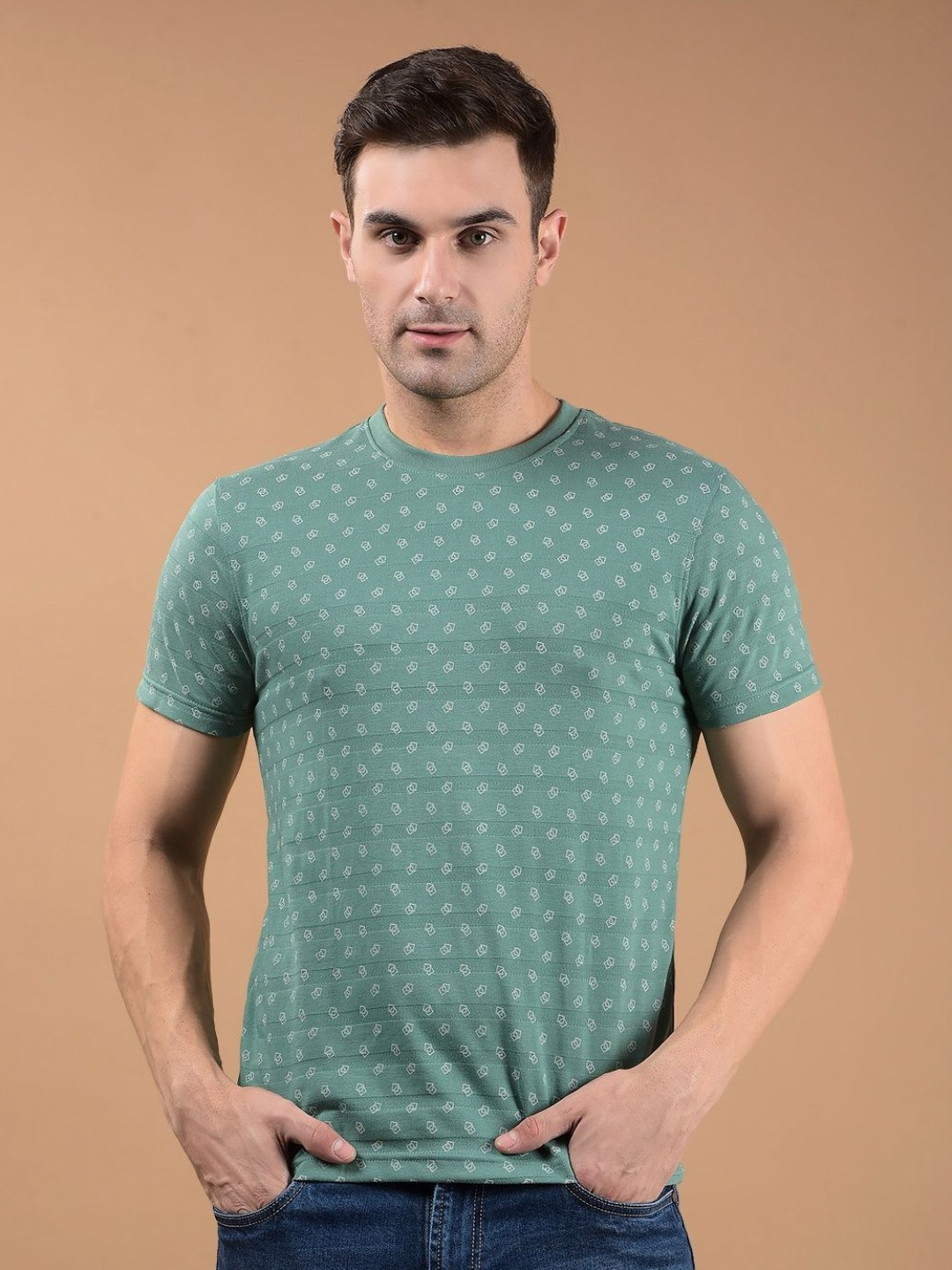 

Dollar Men Printed Pockets T-shirt, Green