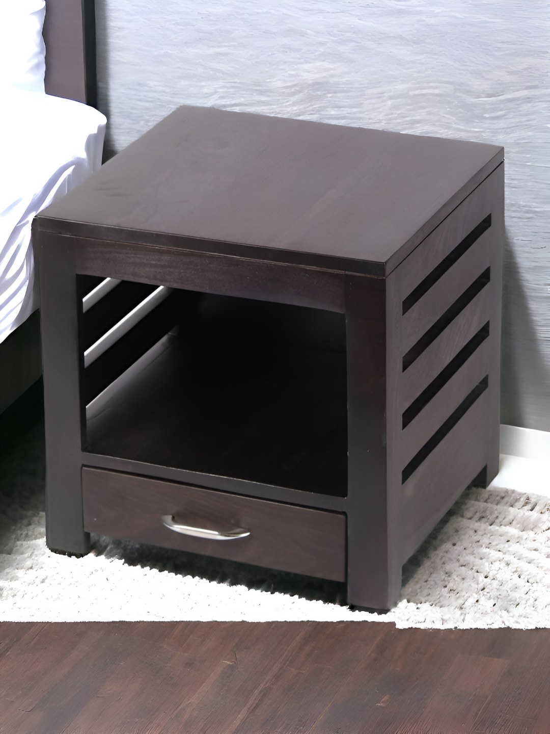 

Ikiriya Black Square Shaped Bedside Table