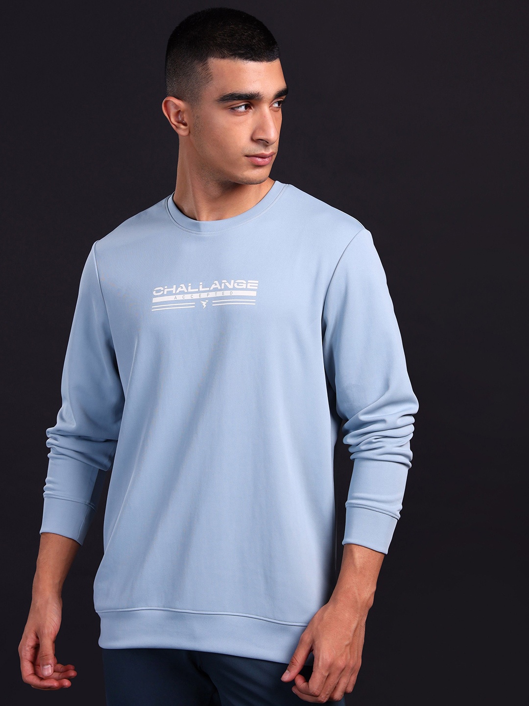 

Technosport Men Printed Sweatshirt, Blue