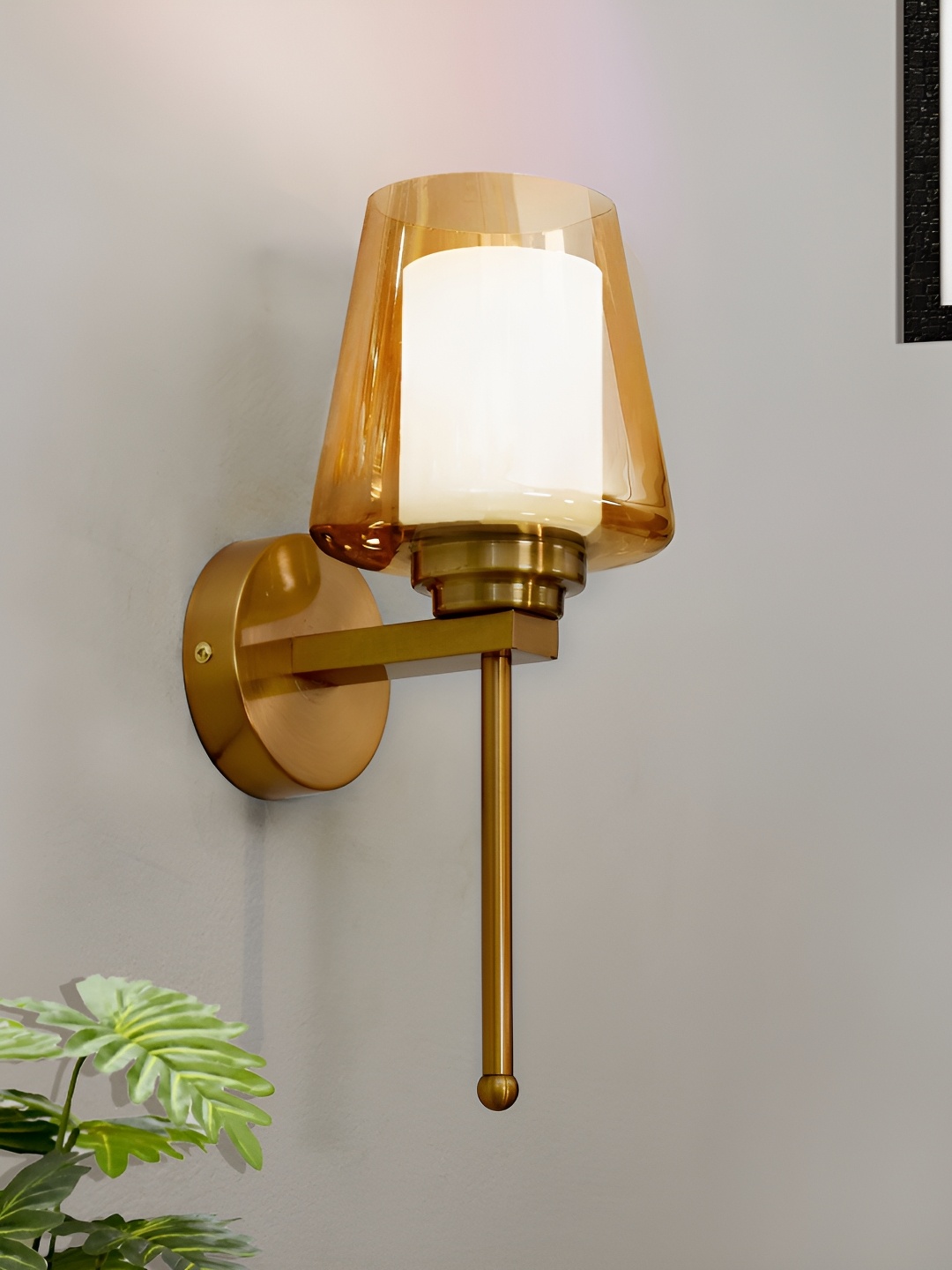 

Homesake Gold-Toned Metal Frustum Shaped Wall Lamp