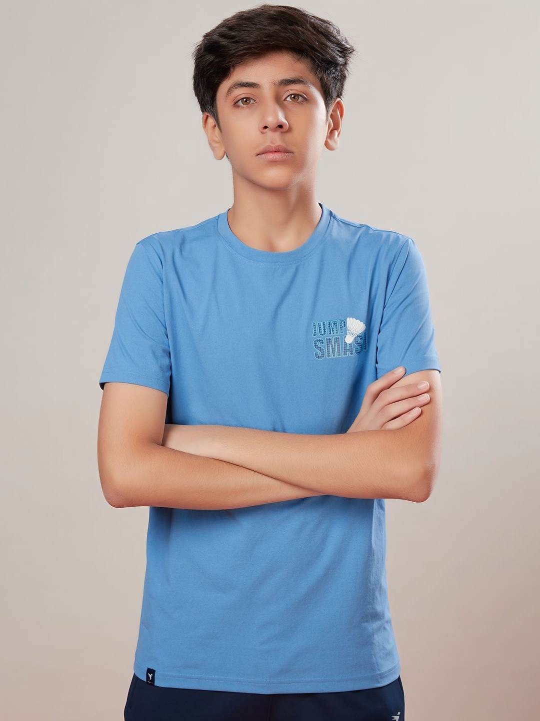 

Technosport Boys Printed UPF50 Slim Fit T-shirt, Blue