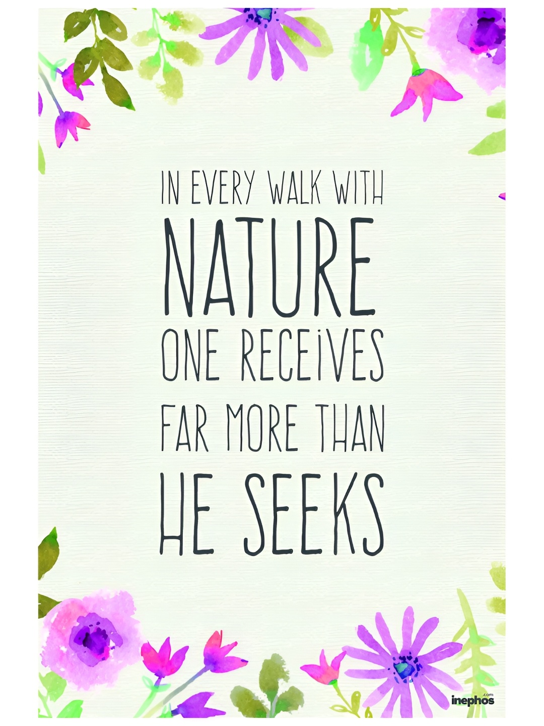 

Inephos Green Walk With Nature Inspirational Vinyl Poster